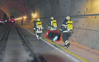 Kaiser-Wilhelm-Tunnel Cochem-Zell Feuerwehr Großübung